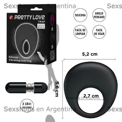 Anillo para retrasar la eyaculacion con 3 modos de vibracion